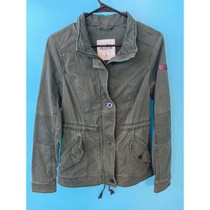 Women’s Hollister Army Green Moto Utility Jacket Sz M Medium